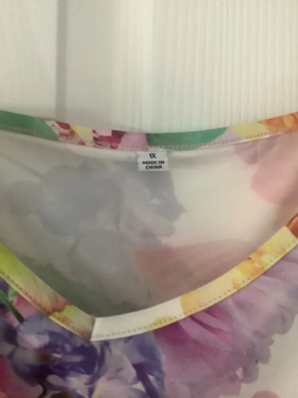 Johnny Was 100% Silk floral Blouse Size 1X matching tank - Picture 11 of 11